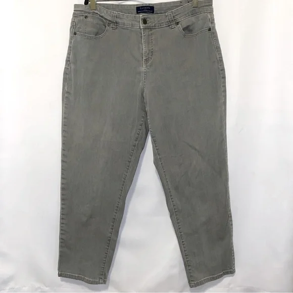 Talbots Gray Simply Flattering 5 Pocket Jeans - Picture 2 of 9